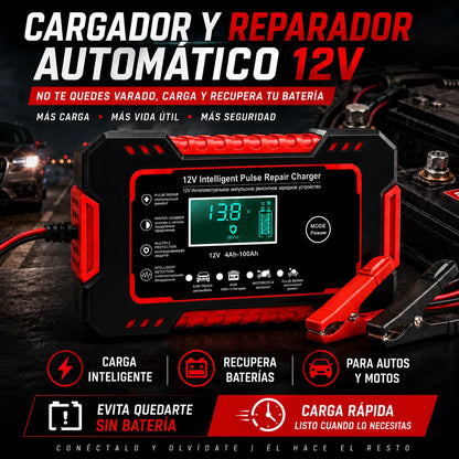 Cargador Inteligente de Baterías - Recupera el control en segundos