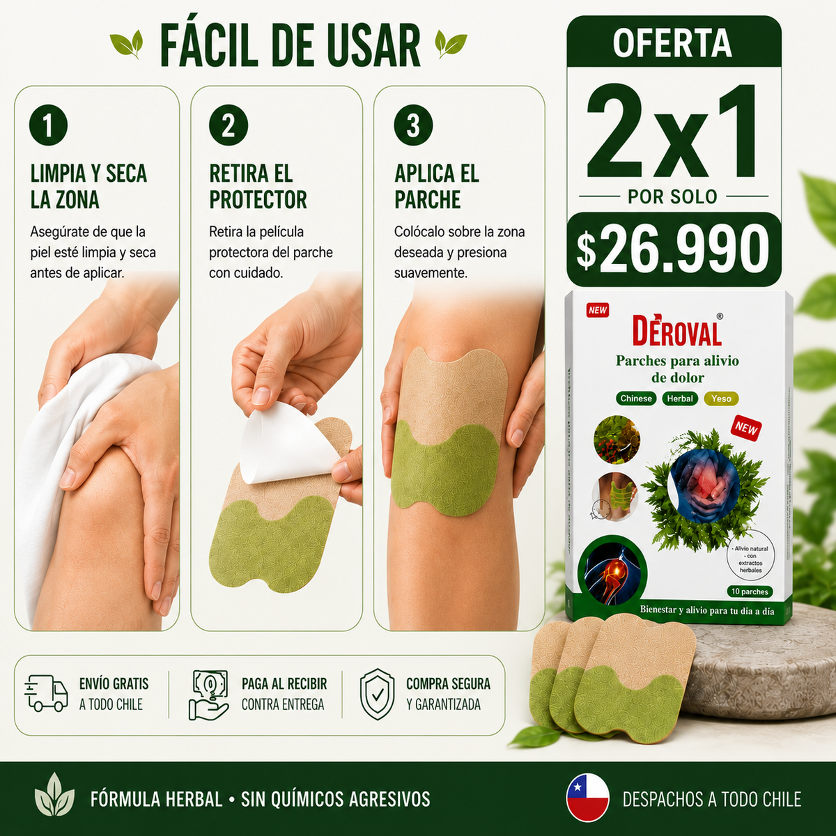 PARCHES X2 - DOLOR RODILLAS