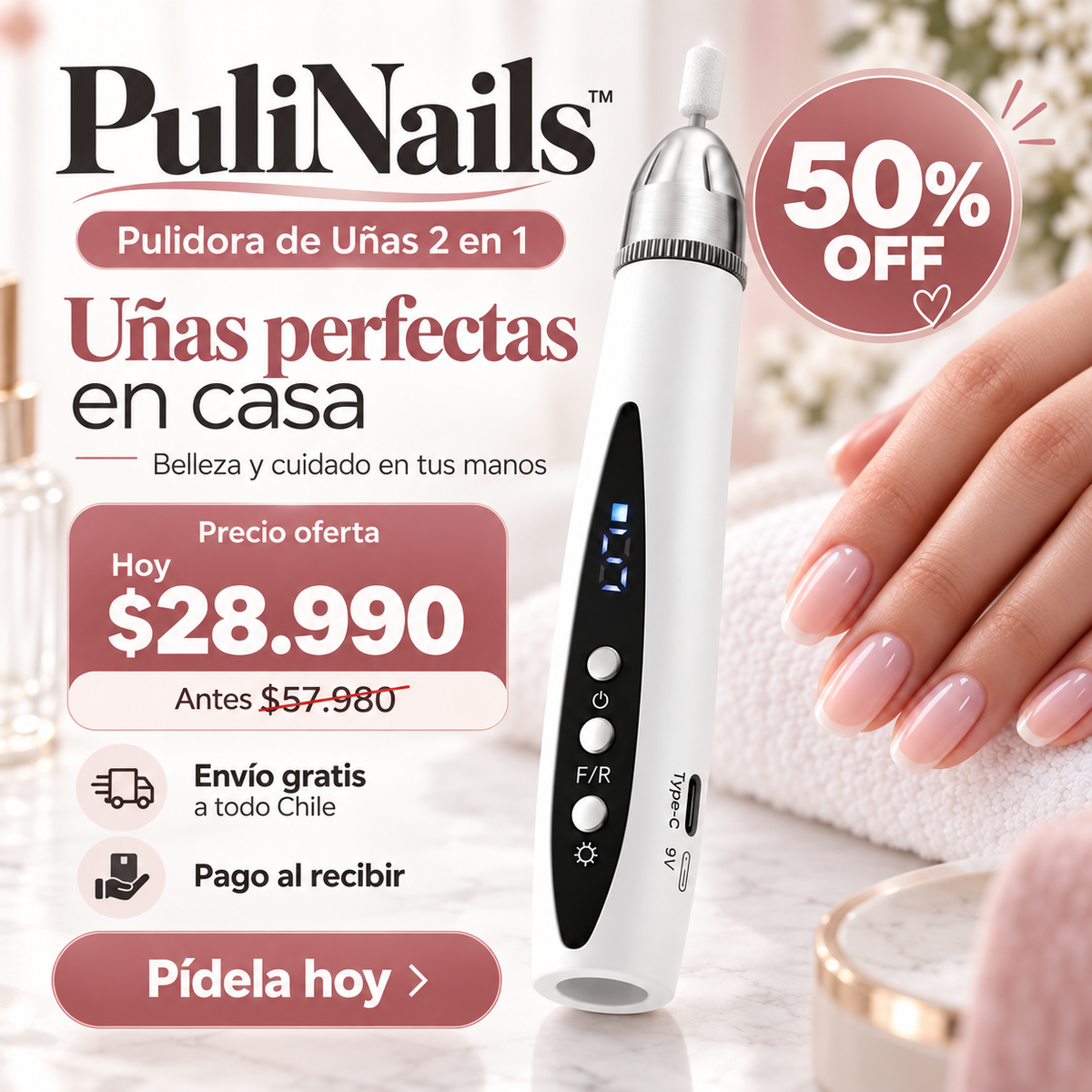 PuliNails™ - Pulidora de Uñas 4 en 1